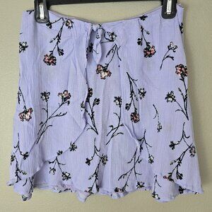Lush Brand Floral Print Mini Skirt